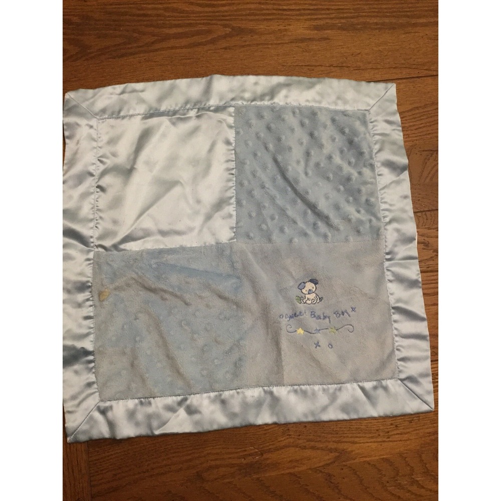 Just Born Blue Sweet Baby‎ Boy Butterfly Minky Dot Lovey Security Blanket